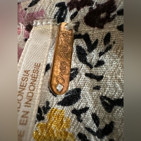 Free People Pink Floral Tie-Front Midi Dress - Picture 4 of 5